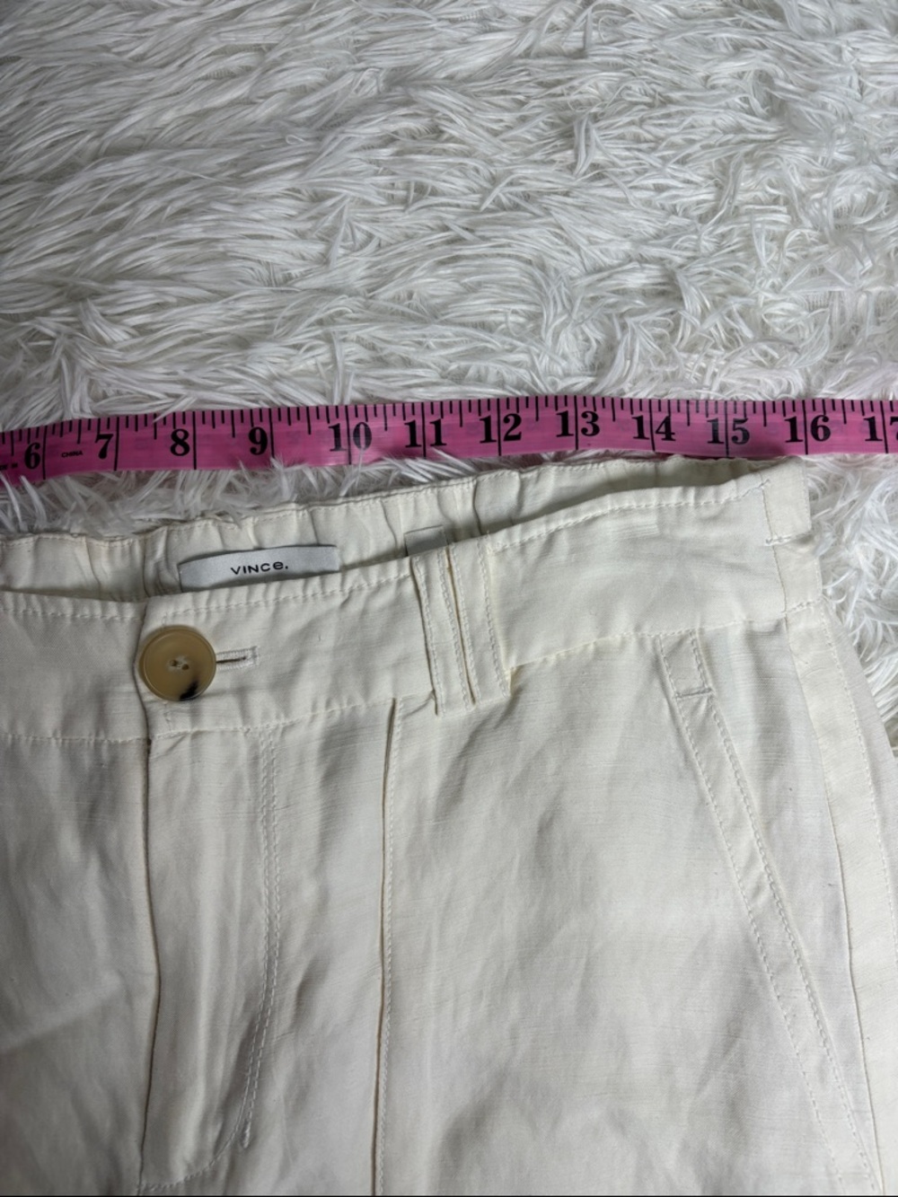 Vince Wide Leg Cargo Pants Bone - Picture 10 of 11